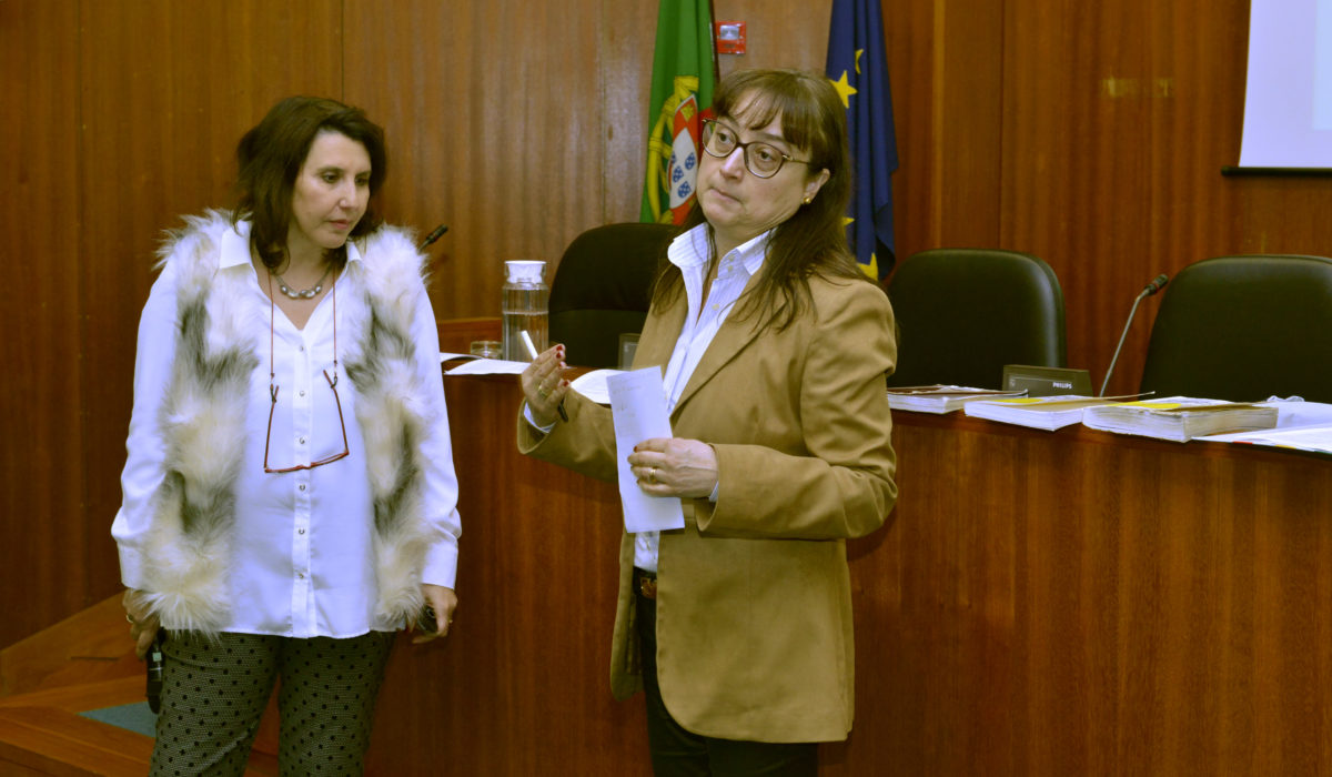 Cristina Espassandim, formadora sobre Orçamento de Estado, e Paula Silvestre, CIM Região de Coimbra